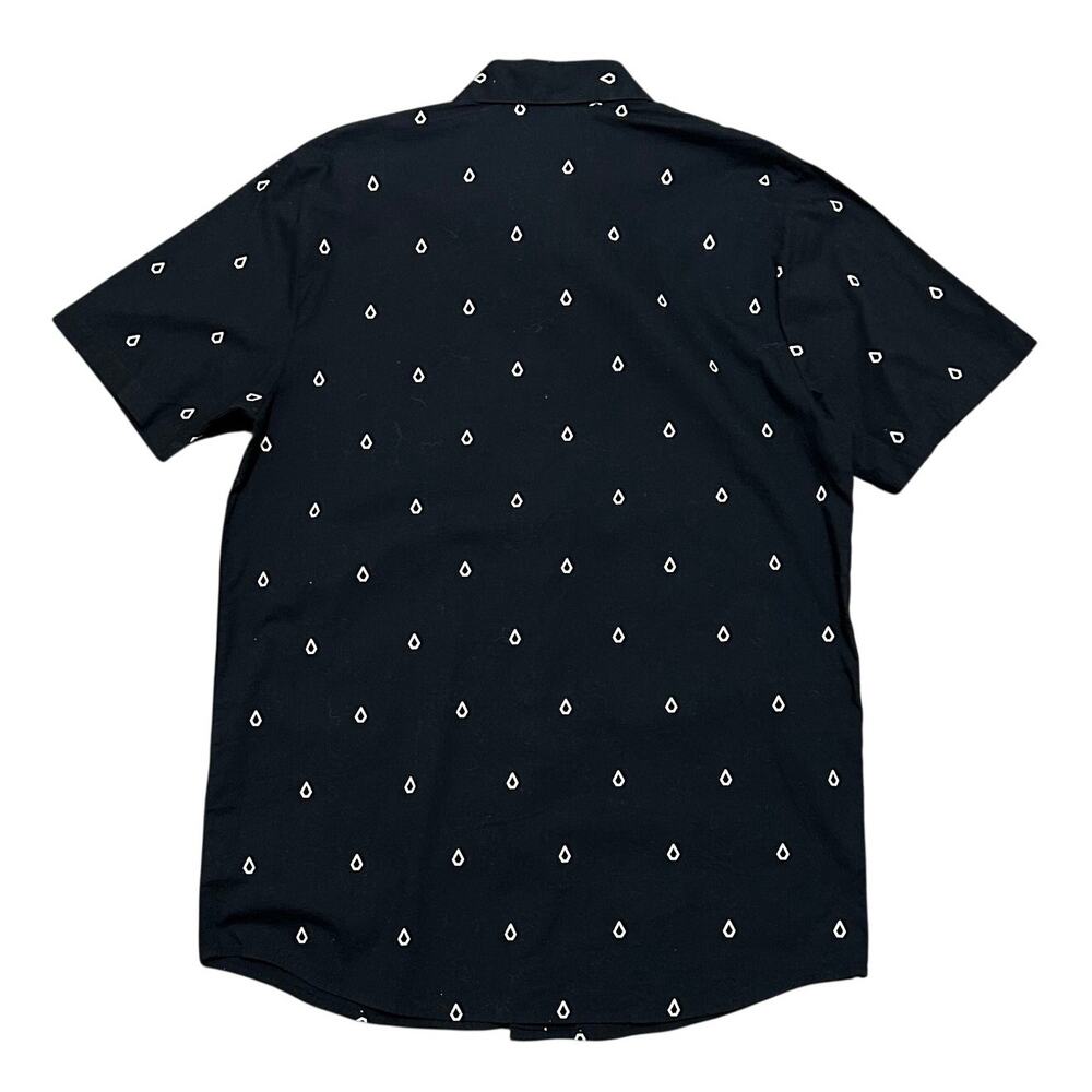 Volcom Men's Patterson Short Sleeve Button Up Shirt Black Geometric Stone L - Picture 3 of 9